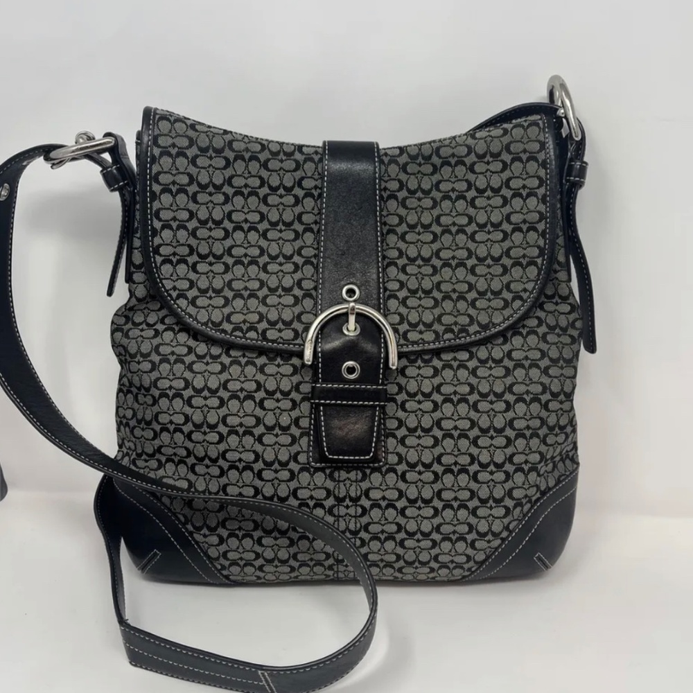 COACH MINI SIGNATURE SOHO DUFFLE 6376 CROSSBODY HANDBAG BAG PURSE SHOULDER 2 WAY